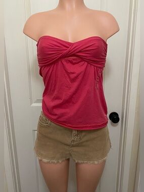 Y2k Vintage NWT Hollister pink babydoll tube top